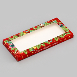 Изображение Коробка под шоколад с окном «Верь в Чудеса», 17×8×1.4 см